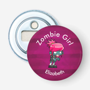 Cute Punk Rock Zombie Girl Creepy Cute Bottle Opener