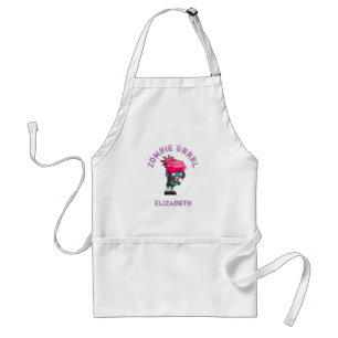Cute Punk Rock Zombie Grrrl Personalised Standard Apron