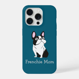 Cute Pup, medium dark blue iPhone 15 Pro Case
