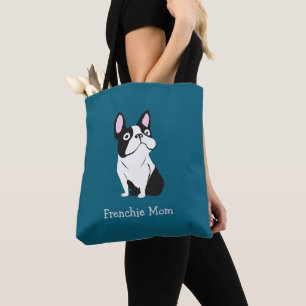 Cute Pup, medium dark blue Tote Bag