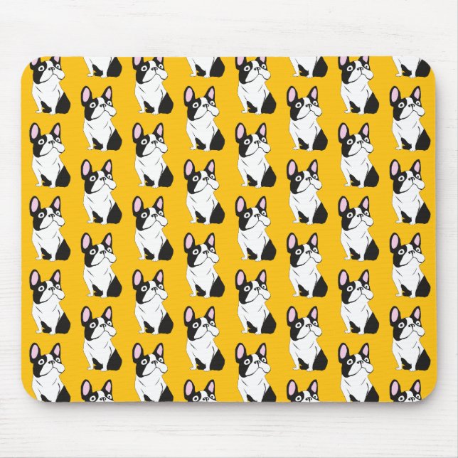 Cute Pup, yellow Mouse Mat (Front)