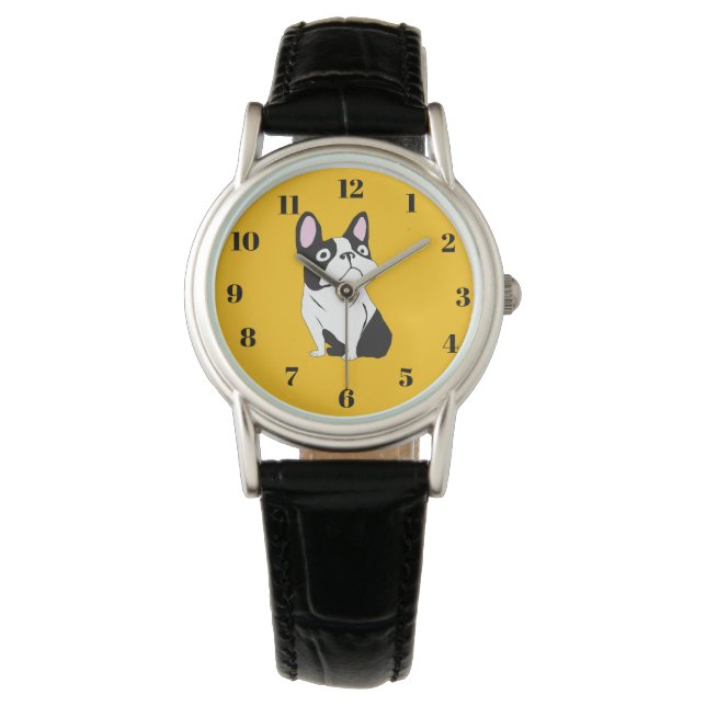 Cute Pup, yellow Watch (Front)