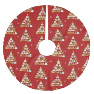 cute puppies Christmas tree dog lover Brushed Polyester Tree Skirt