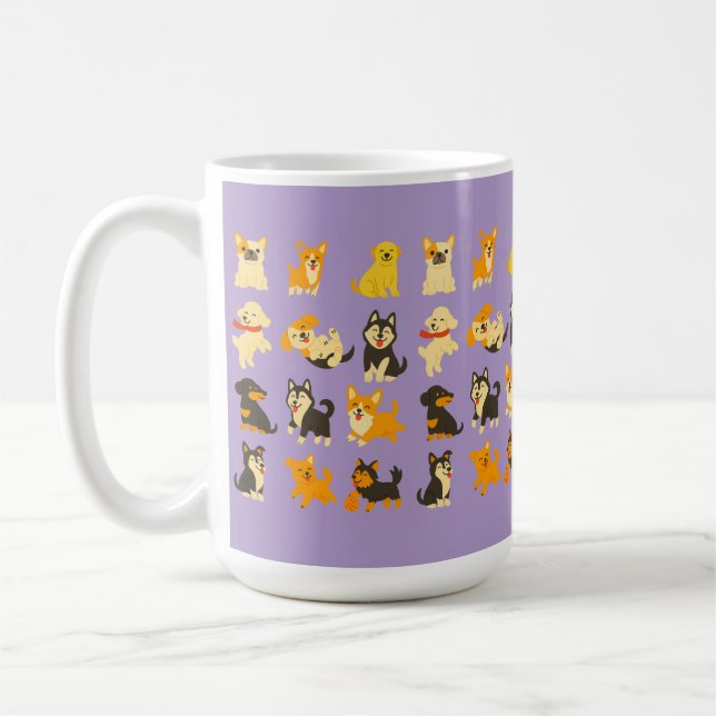 Cute Puppies Coffee Mug (Left)