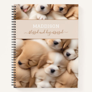 Cute Puppies Dog Lover Name Spiral Notebook