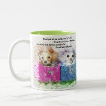 Cute  Puppies in Pink & Blue Baskets Coffee Mug | 
