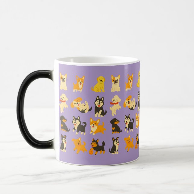 Cute Puppies Magic Mug (Left)