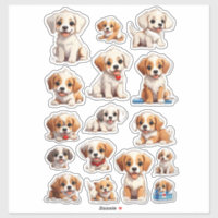 Cute Puppies Mega Sticker Bundle 
