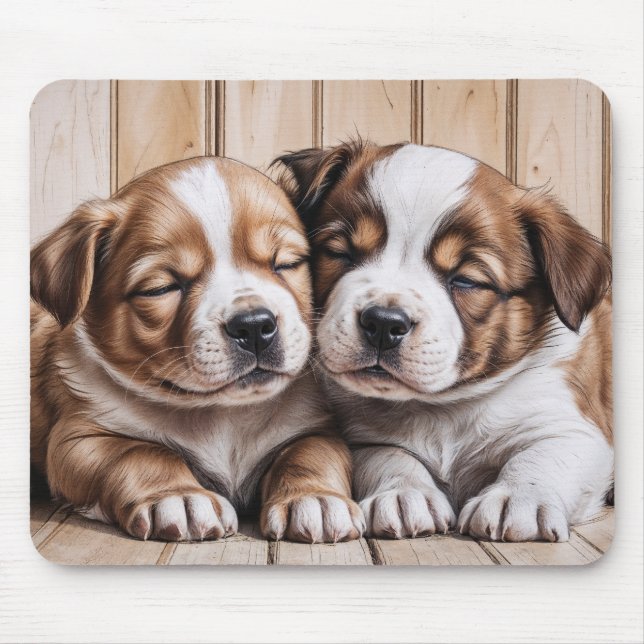 Cute Puppies Mouse Mat (Front)