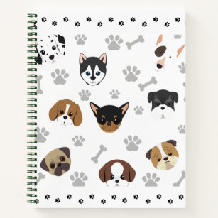 Cute Puppies Pattern Notebook - Dog Lovers Gift