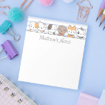 Cute Puppies Personalised Notepad<br><div class="desc">Easily personalise this notepad with your custom name and title. The design features a bunch of cute hand-drawn cartoon dogs.</div>