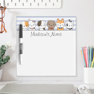 Cute Puppies Personalised Notepad Dry Erase Board