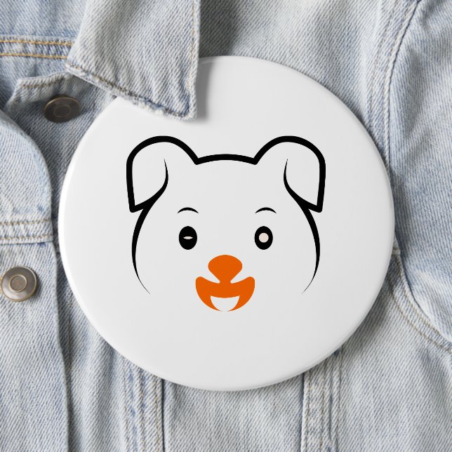 Cute Puppy 6 Cm Round Badge (In Situ)