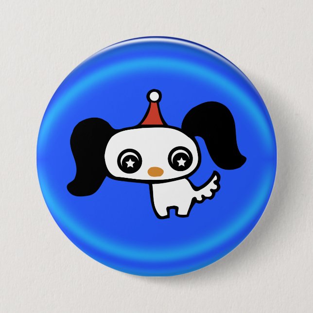 cute puppy 7.5 cm round badge (Front)