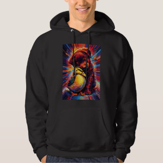 Cute Puppy and Duckling Hug Pop Art  Hoodie