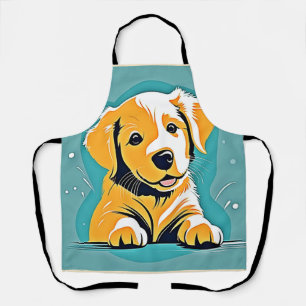 Cute Puppy Art Design Apron