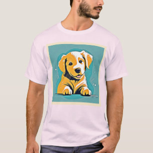 Cute Puppy Art Design T-Shirt