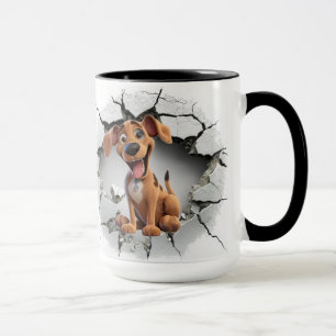 Cute puppy background mug