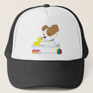 Cute Puppy Bath Trucker Hat