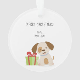 Cute Puppy Birthday Ornament