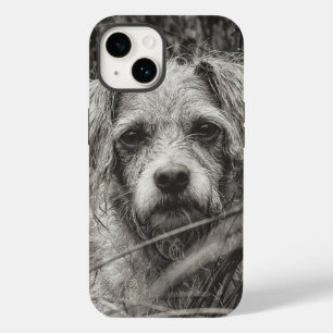 Cute Puppy Black and Whie Portrait Photograph Case-Mate iPhone 14 Case