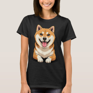 Cute puppy breed artistic shiba japanese brushwood T-Shirt
