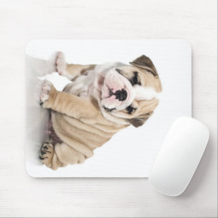 Cute Puppy Bulldog Sad Mouse Mat