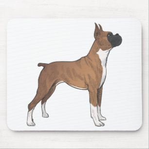 Cute Puppy Cartoon Dog Lover Gift Boxer Mouse Mat