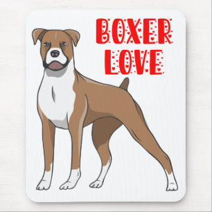 Cute Puppy Cartoon Dog Lover Gift Boxer Mouse Mat