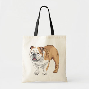 Cute Puppy Cartoon Dog Mum Gift English Bulldog Tote Bag
