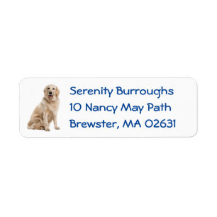 Cute Puppy Cartoon Dog Mum Golden Retriever Label