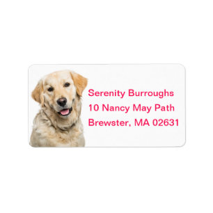 Cute Puppy Cartoon Dog Mum Golden Retriever Label