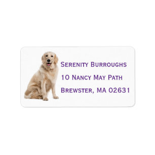 Cute Puppy Cartoon Dog Mum Golden Retriever Label