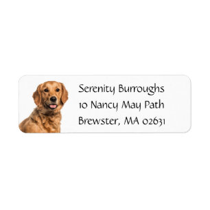 Cute Puppy Cartoon Dog Mum Golden Retriever Label