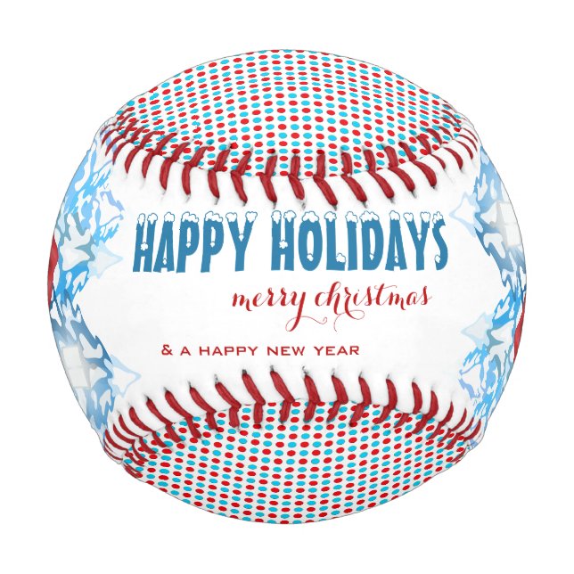 Cute Puppy Cartoon Snowy Christmas Holidays Baseball (Front)