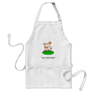 Cute puppy cartoon standard apron