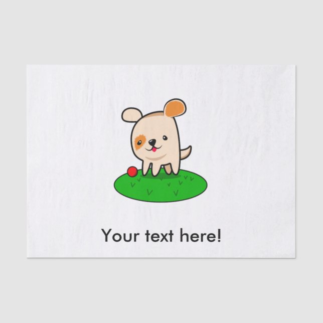Cute puppy cartoon tissue paper (Front)