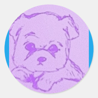 Cute Puppy Classic Round Sticker