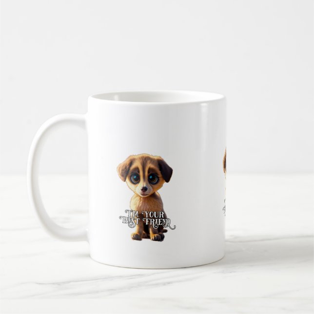 Cute puppy  coffee mug (Left)