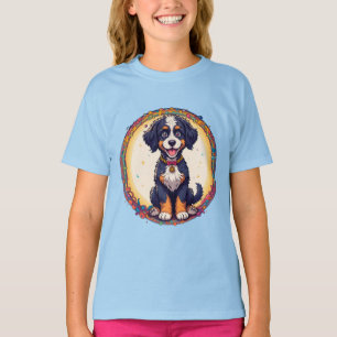 Cute Puppy colourful cartoon style design T-Shirt