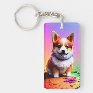 Cute Puppy Corgi Dog-36475 Key Ring