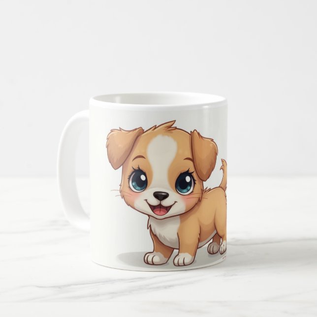 Cute puppy cup. coffee mug (Front Left)