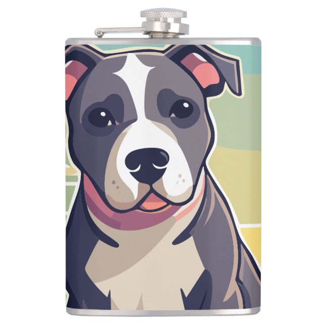 Cute Puppy designed thermal flask  (Front)