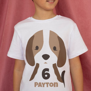 Cute Puppy Dog Age & Name Kid's T-Shirt