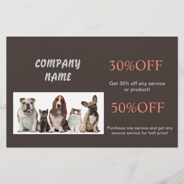 cute puppy dog animal pet SPA veterinarian Flyer (Front)