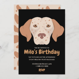 Cute puppy dog birthday party invitation.  invitation