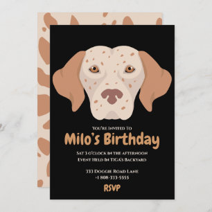 Cute puppy dog birthday party invitation. invitation