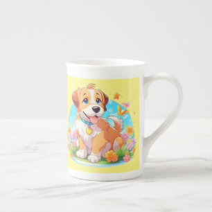 Cute Puppy Dog  Bone China Mug