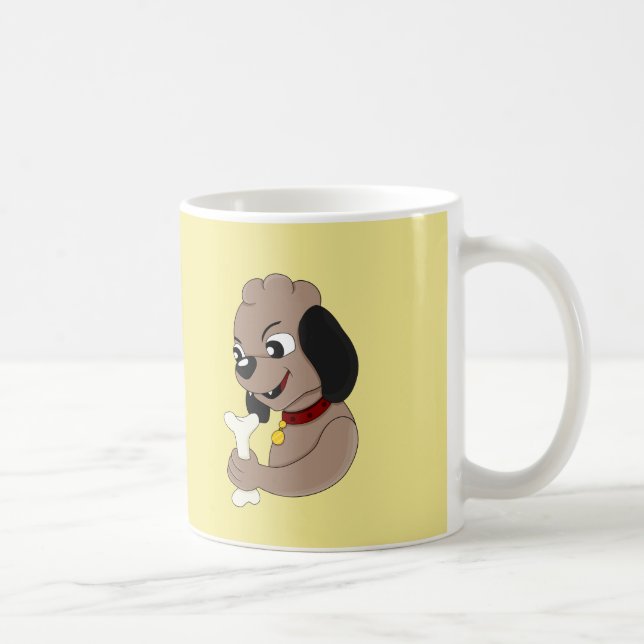 Cute puppy dog cartoon coffee mug (Right)