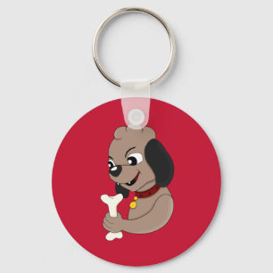 Cute puppy dog cartoon keychain